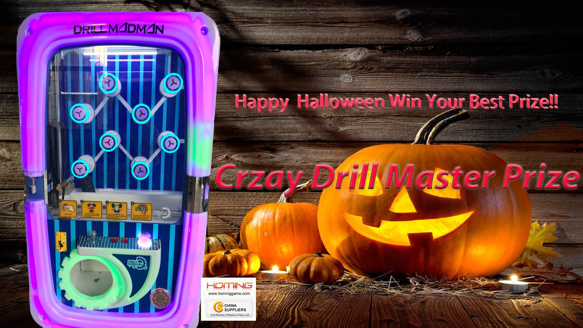 Crazy Drill Master Prize Redemption Game,Screw Driver Arcade Machine,screw driver prize game machine,drill master prize game machine,game machine,arcade game machine,coin operated game machine,prize vending machine,vending game machine,key master prize game machine,key prize game machine,amusement park game machine,entertainment game machine,prize redemption game machine,kids game machine,kids game equipment,slot game machine